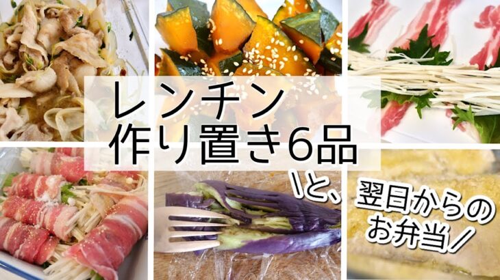 【作り置き】レンジで作る常備菜６品と、それを使ったお弁当記録【電子レンジ】【レシピ】