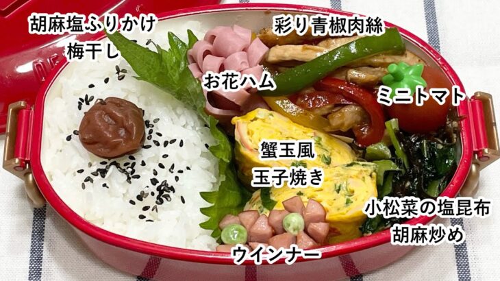 【お弁当】お弁当作り/フライパン1つでお弁当/彩り青椒肉絲