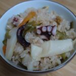 【楽に3品！】スープパスタ・魚介サラダ・炊き込みご飯