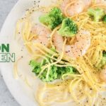 海老とブロッコリーのクリームパスタ/フライパン1つで簡単美味しい/pasta