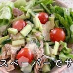 ライスペーパーアレンジレシピ！味付け肉とライスペーパーのサラダ🥗

Pork and rice paper salad 🥗