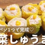 【白菜しゅうまい 】蒸し器不要！フライパン１つでヘルシー！グルテンフリー