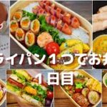 【３COINSのシリコンリング】フライパン１つで旦那のお弁当 １日目