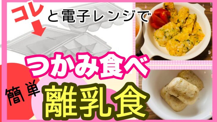 【離乳食】フリージングトレーと電子レンジを使った簡単つかみ食べレシピ