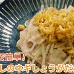 レンジで簡単！豚もやしのネギしょうがだれ