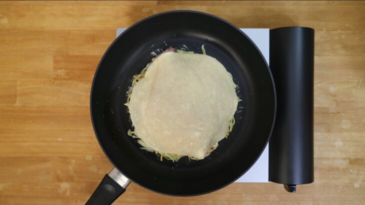 フライパン1つで広島風お好み焼きを作りたい【広島風お好み焼き風】