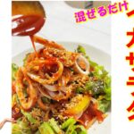 コチュジャンでイカサラダ レシピ｜コチュジャン簡単 レシピ｜コチュジャンアレンジ料理｜K-FOODサポーターズ｜韓国農水産食品流通公社企画｜韓国サラダレシピ｜コチュジャンで１０分レシピ