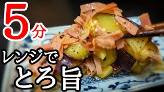 茄子のとろ旨レンジ蒸しの作り方！後一品に直ぐ作れる簡単レシピ