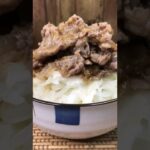 生玉ねぎ牛丼　電子レンジ調理で超簡単に作れる牛丼