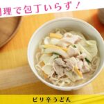 レンジ調理で包丁いらず！ピリ辛うどん【きちんとキッチンbydaiei】