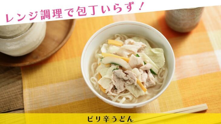 レンジ調理で包丁いらず！ピリ辛うどん【きちんとキッチンbydaiei】