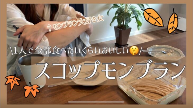 【スコップモンブラン🌰】スポンジもレンジで簡単に！モンブラン食べ放題🥹