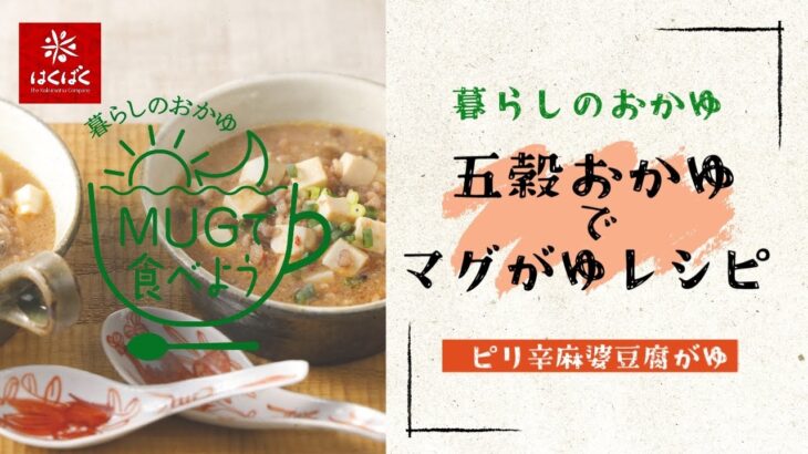 【レンジで簡単！マグがゆレシピ】ピリ辛麻婆豆腐がゆ（暮らしのおかゆ・五穀おかゆ）