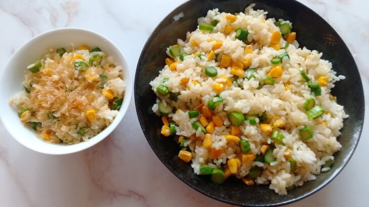 #shorts#easy#簡単レシピ#レンジで簡単#ごはん#japanesefood💖アスパラガスの混ぜご飯💖Easy asparagus mixed rice in the microwave