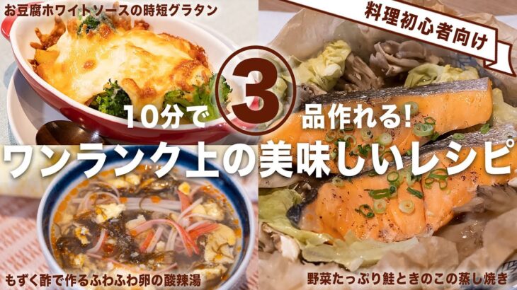 【時短】10分で3品作れる！簡単美味しいワンランク上のレシピ【お豆腐/卵/鮭】アクア 冷蔵庫