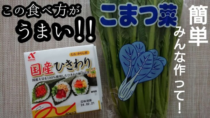 【小松菜納豆レシピ】納豆好きなら絶対ハマる。一度は作ってみて！これだけで白飯2杯いけちゃいます。