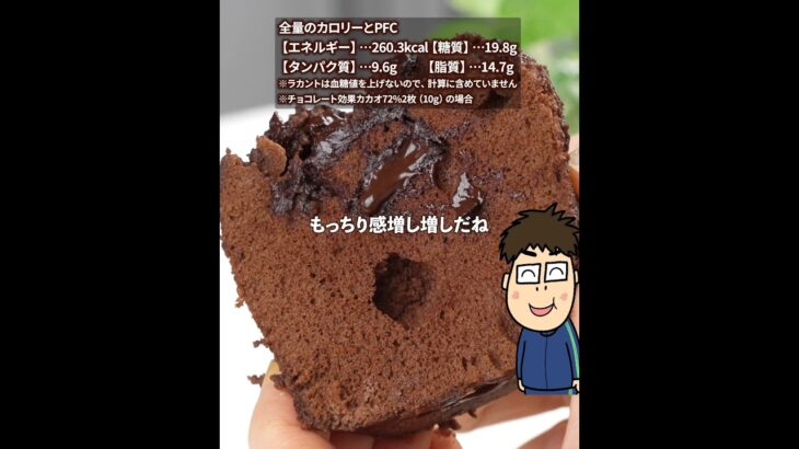 レンジで1分😆マグカップチョコレートケーキの作り方  #ヘルシースイーツ #米粉スイーツ #グルテンフリー