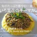 【菜の花キーマカレー】色々菜花のキーマ / 毎日happy / アレンジレシピ / field mustard