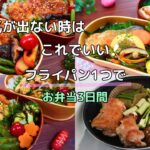 【お弁当作り】フライパン1つで2人分！やる気が出ない日はこれでいい【Making Bento】鶏の照り焼き/鮭の焼きびたし/ささみユッケ