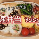 【簡単弁当】フライパン１つで爆速弁当3days