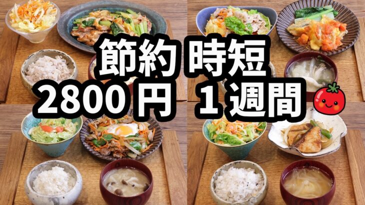 【時短節約夜ご飯1週間献立】おかず2800円 30分節約レシピ5日献立(2024年11月)　2人暮らし  (581)