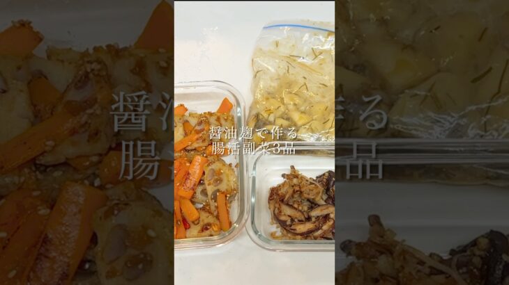 【簡単腸活レシピ】醤油麹で作る副菜3品#腸活ごはん #きんぴら #作り置きレシピ #醤油麹 #時短レシピ